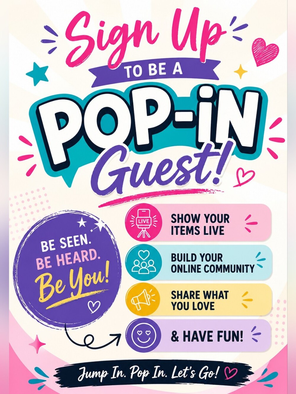 Sign Up To Be A Pop-In Guest